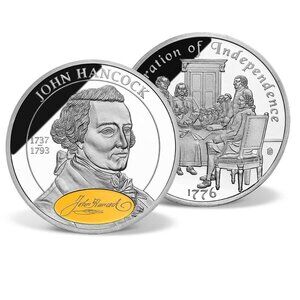 2009 American Mint Coin - John Hancock - Gold Enhanced Signature